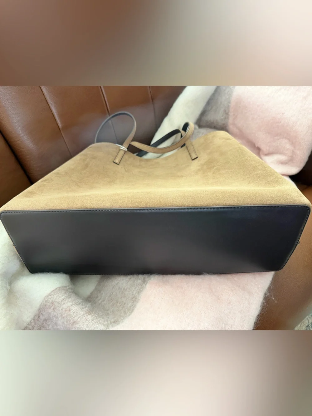 Tory Burch Limited Edition Suede Tote Bag in River Rock - New with Tags